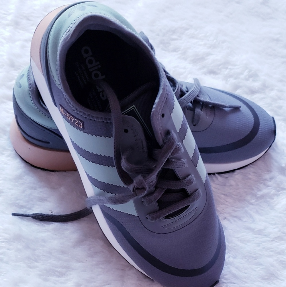 New Womens Adidas N5923 Grey Ash Green - Picture 7 of 7